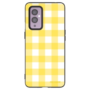 Picasee husă neagră din silicon pentru OnePlus 9 - Gride lemon