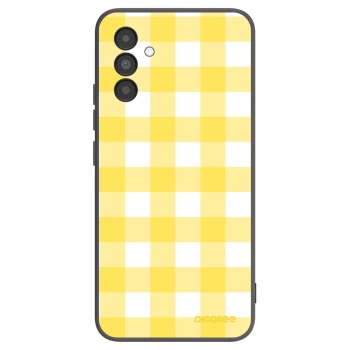 Picasee husă neagră din silicon pentru Samsung Galaxy A04s A047F - Gride lemon