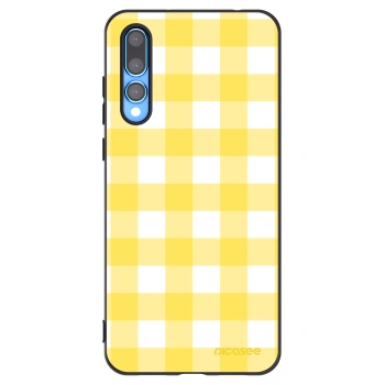 Picasee husă neagră din silicon pentru Huawei P20 Pro - Gride lemon