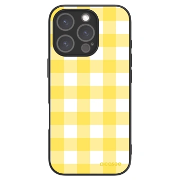 Picasee ULTIMATE CASE MagSafe pentru Apple iPhone 16 Pro - Gride lemon