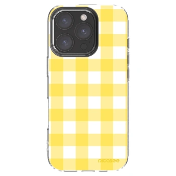 Picasee husă transparentă din silicon pentru Apple iPhone 16 Pro - Gride lemon