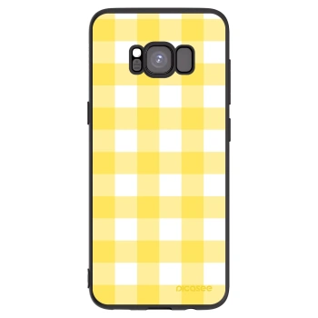 Picasee husă neagră din silicon pentru Samsung Galaxy S8 G950F - Gride lemon