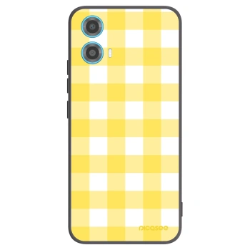 Picasee husă neagră din silicon pentru Motorola Moto G34 5G - Gride lemon