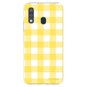 Picasee husă transparentă din silicon pentru Samsung Galaxy A40 A405F - Gride lemon