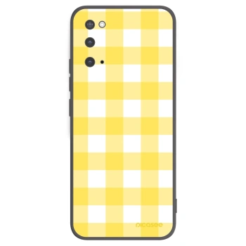 Picasee husă neagră din silicon pentru Samsung Galaxy S20 G980F - Gride lemon