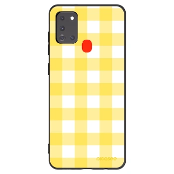 Picasee husă neagră din silicon pentru Samsung Galaxy A21s - Gride lemon