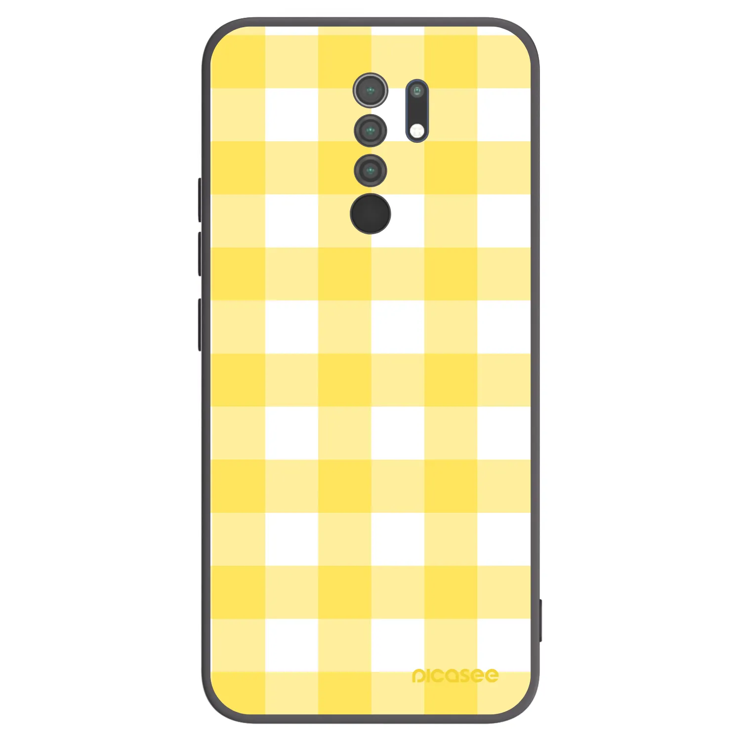 Picasee husă neagră din silicon pentru Xiaomi Redmi 9 - Gride lemon