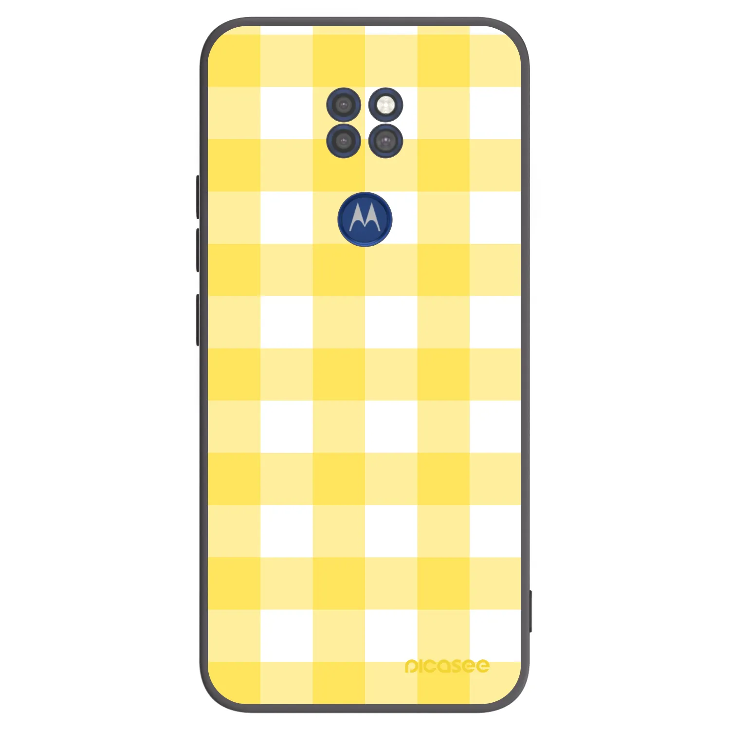 Picasee husă neagră din silicon pentru Motorola Moto G9 Play - Gride lemon