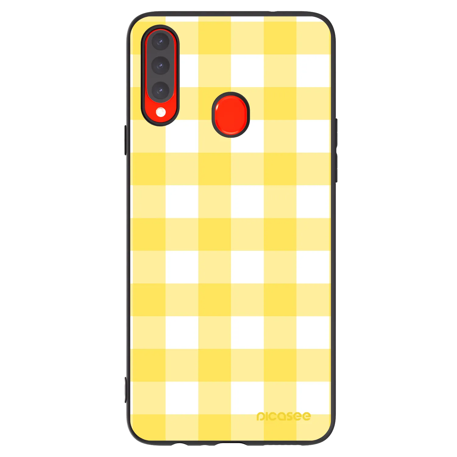 Picasee husă neagră din silicon pentru Samsung Galaxy A20s - Gride lemon