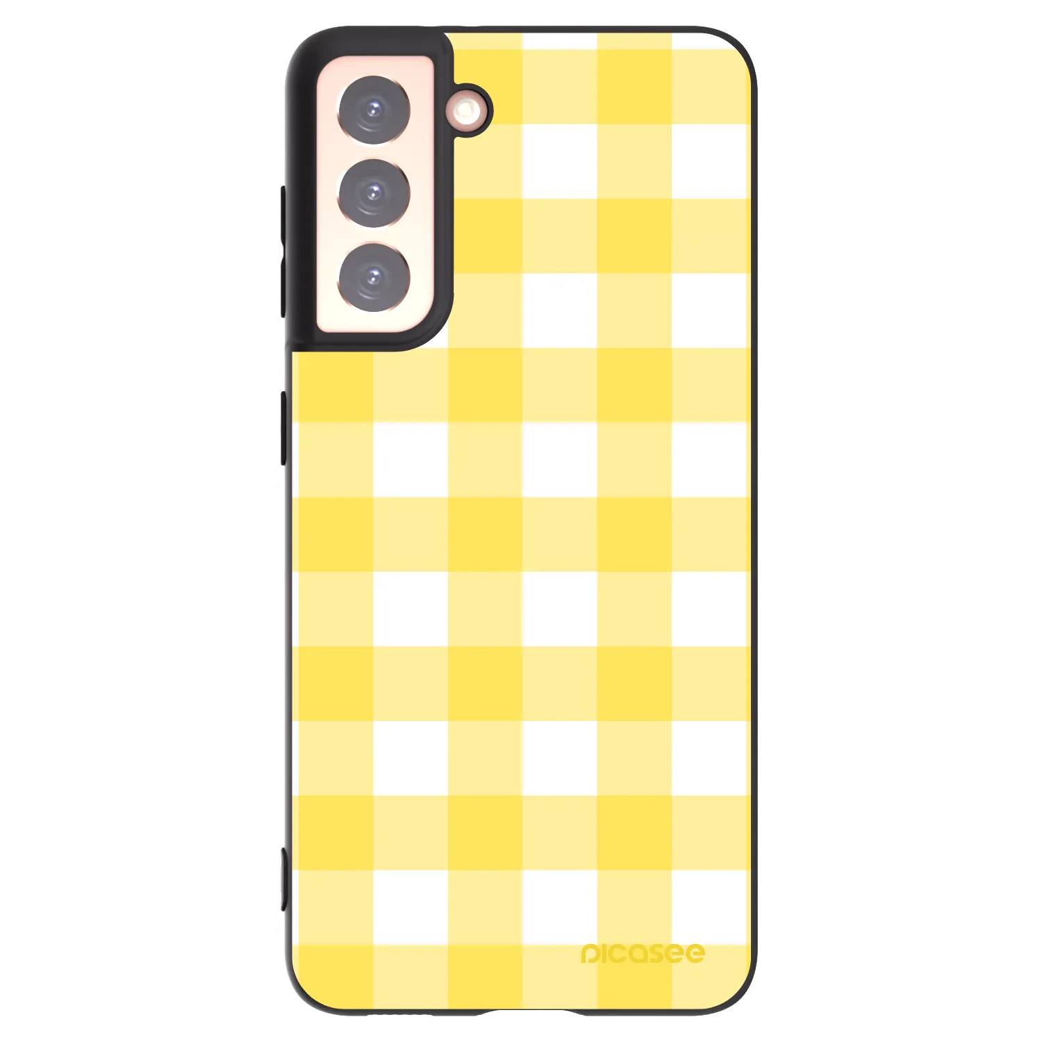 Picasee husă neagră din silicon pentru Samsung Galaxy S21 5G G991B - Gride lemon