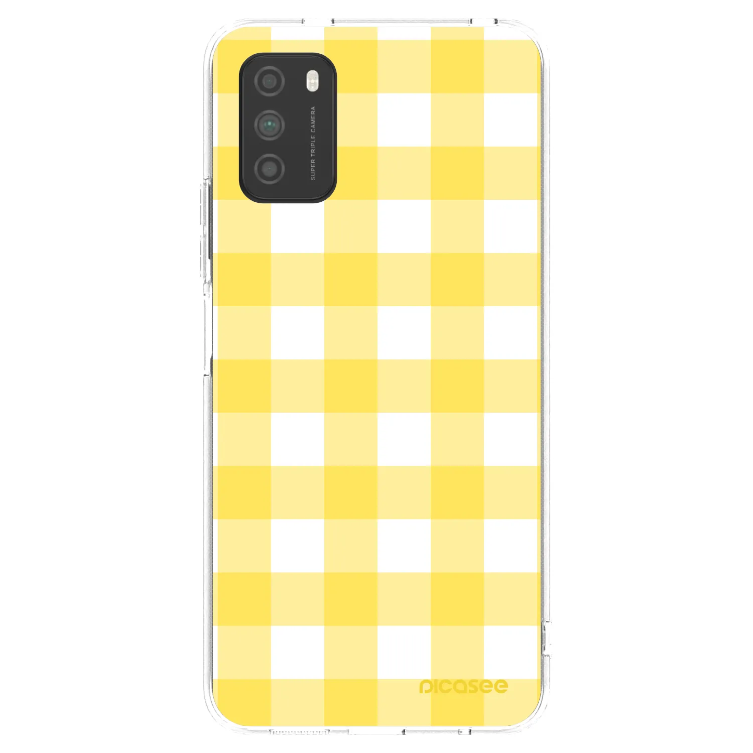 Picasee husă transparentă din silicon pentru Xiaomi Poco M3 - Gride lemon