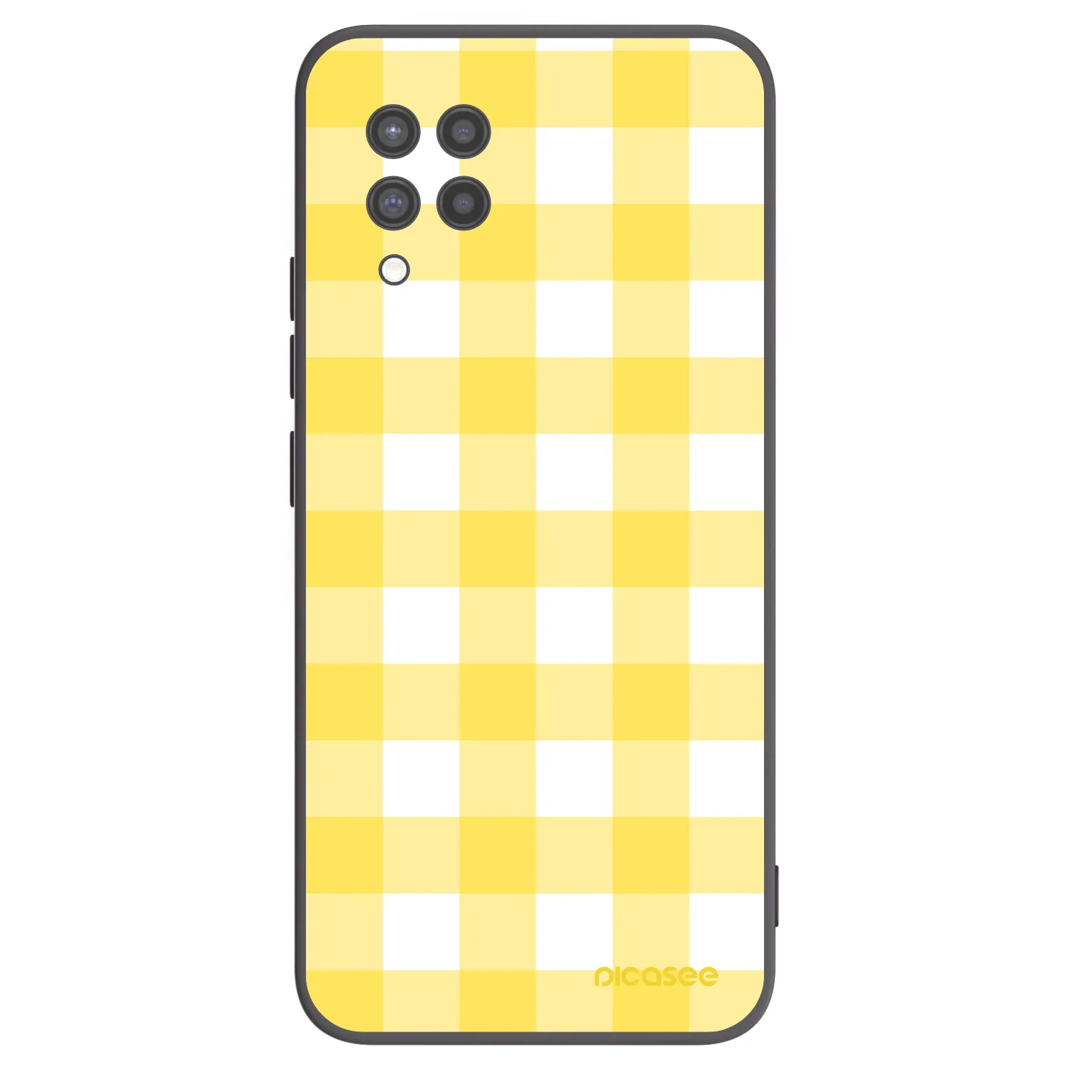 Picasee husă neagră din silicon pentru Samsung Galaxy A42 A426B - Gride lemon