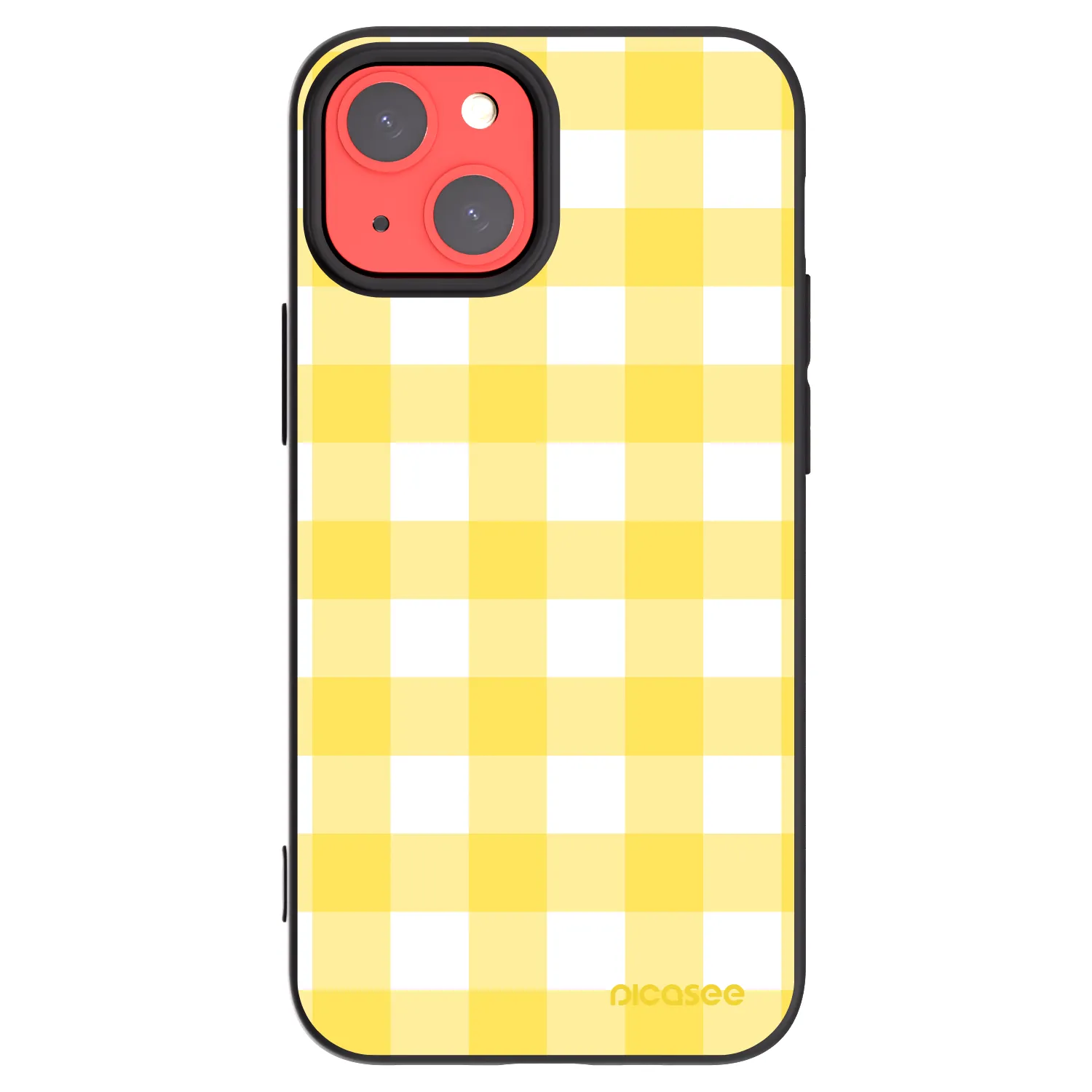 Picasee husă neagră din silicon pentru Apple iPhone 13 mini - Gride lemon