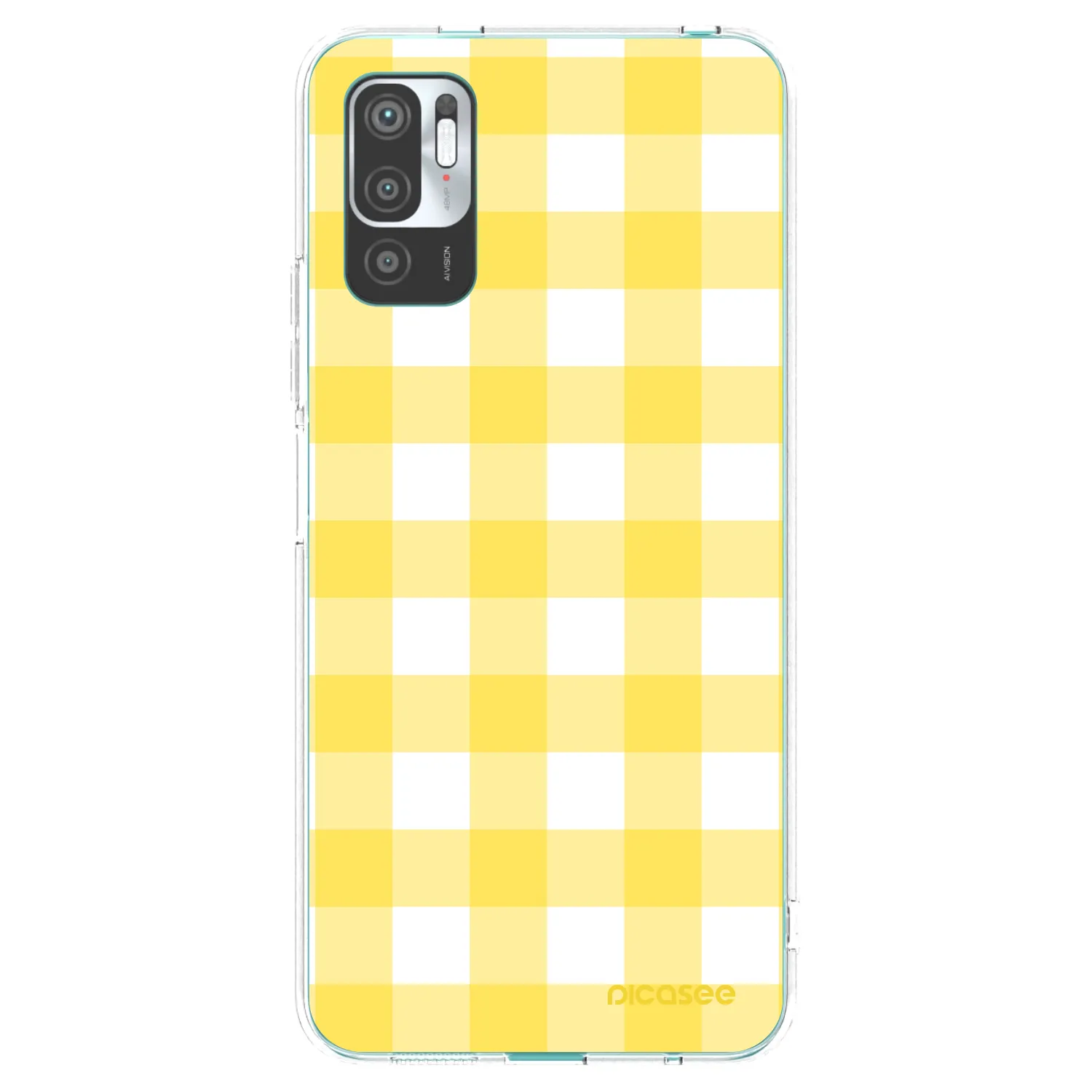 Picasee husă transparentă din silicon pentru Xiaomi Redmi Note 10 5G - Gride lemon