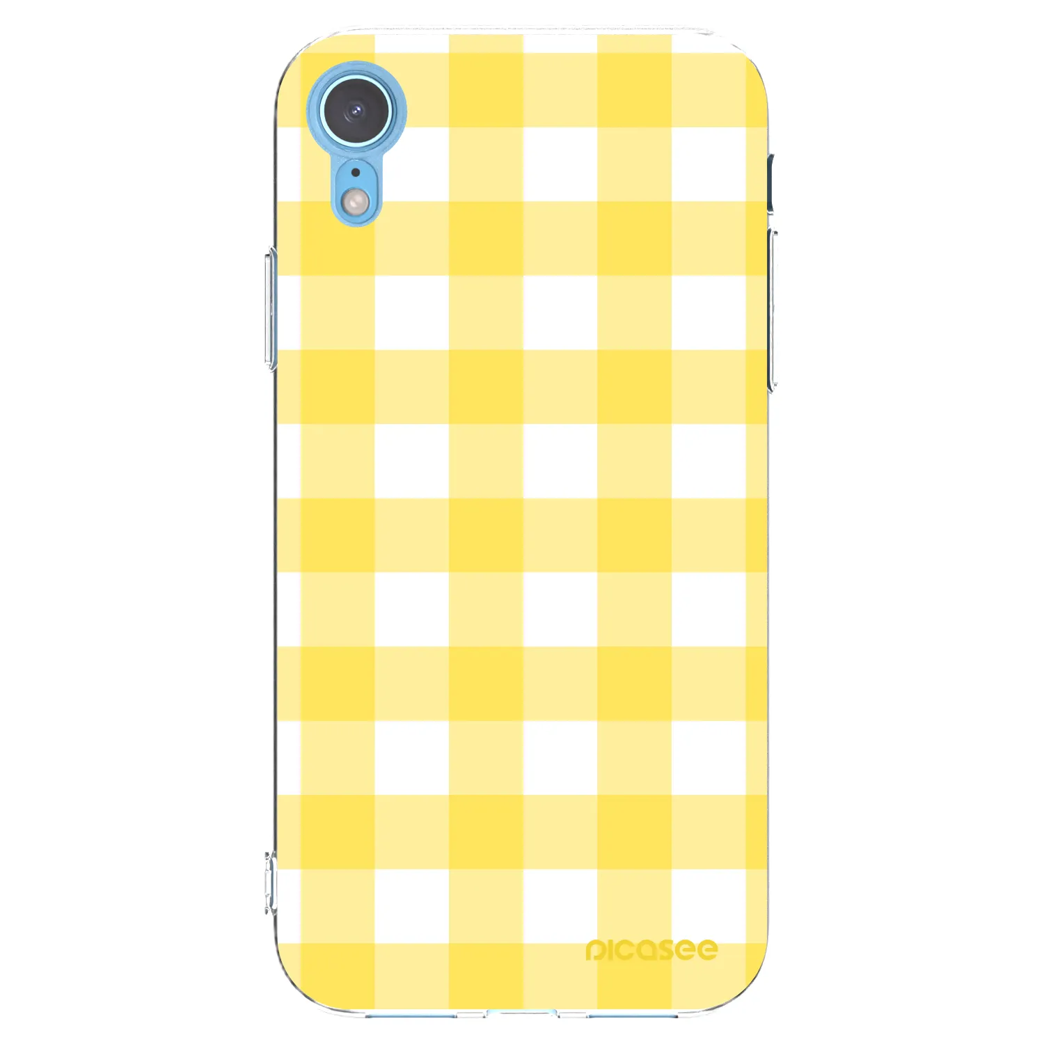 Picasee husă transparentă din silicon pentru Apple iPhone XR - Gride lemon