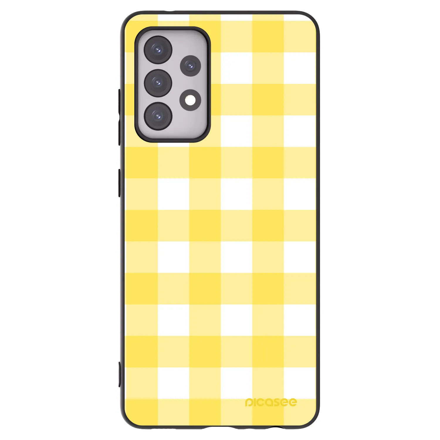Picasee husă neagră din silicon pentru Samsung Galaxy A52s 5G A528B - Gride lemon