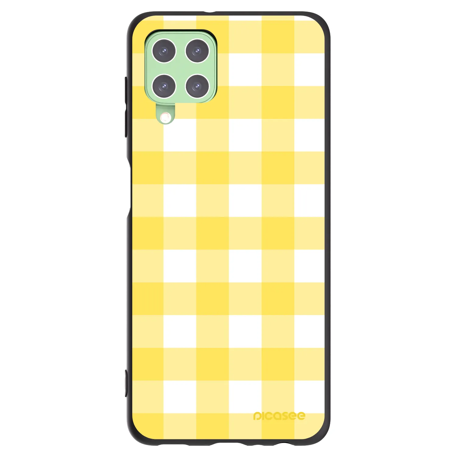 Picasee husă neagră din silicon pentru Samsung Galaxy A22 A225F 4G - Gride lemon
