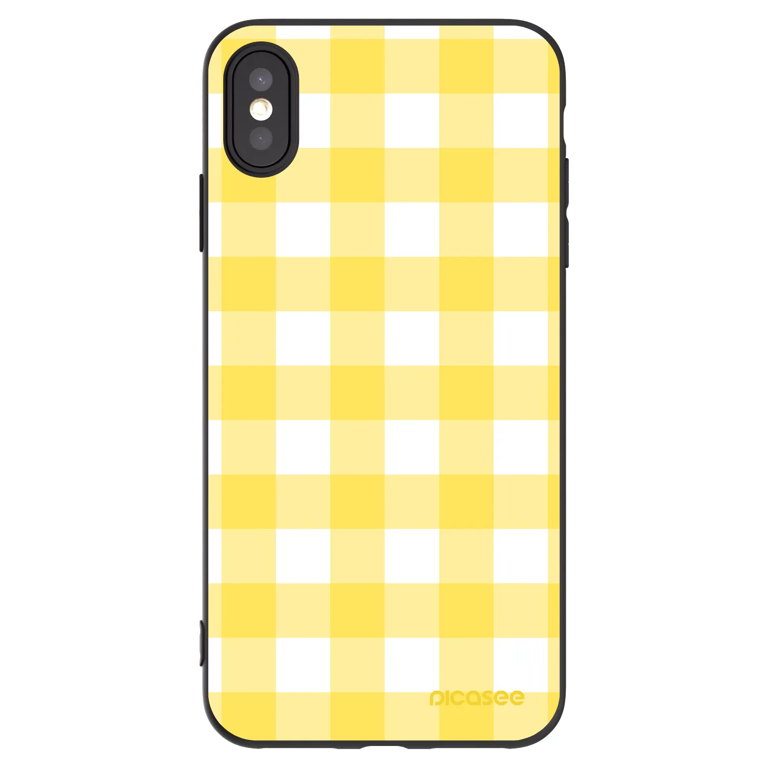 Picasee husă neagră din silicon pentru Apple iPhone XS Max - Gride lemon