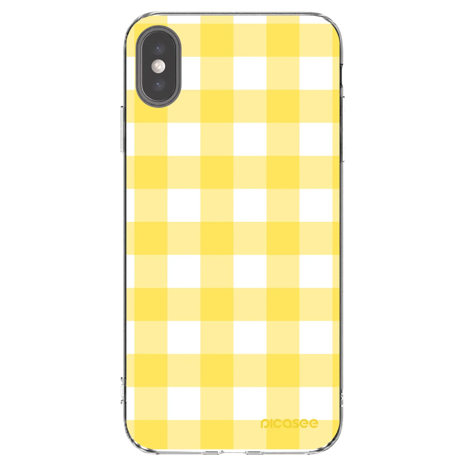Picasee husă transparentă din silicon pentru Apple iPhone XS Max - Gride lemon