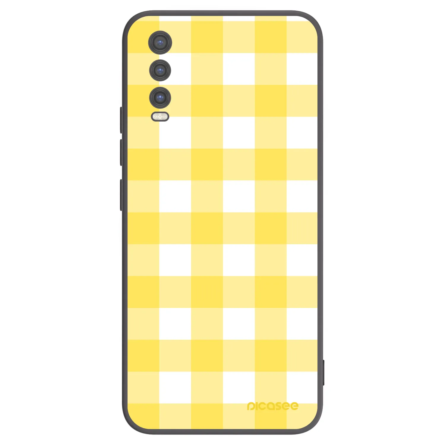 Picasee husă neagră din silicon pentru Vivo Y20s - Gride lemon