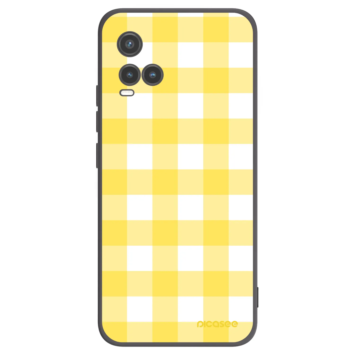 Picasee husă neagră din silicon pentru Vivo Y33s - Gride lemon