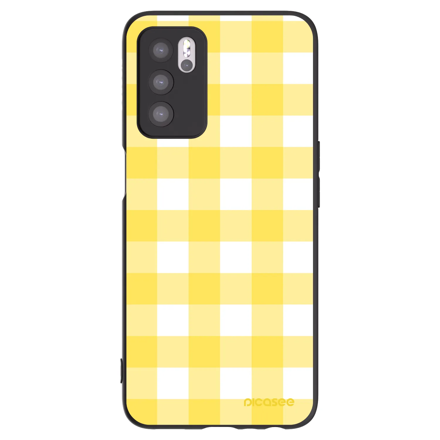 Picasee husă neagră din silicon pentru OPPO A16s - Gride lemon