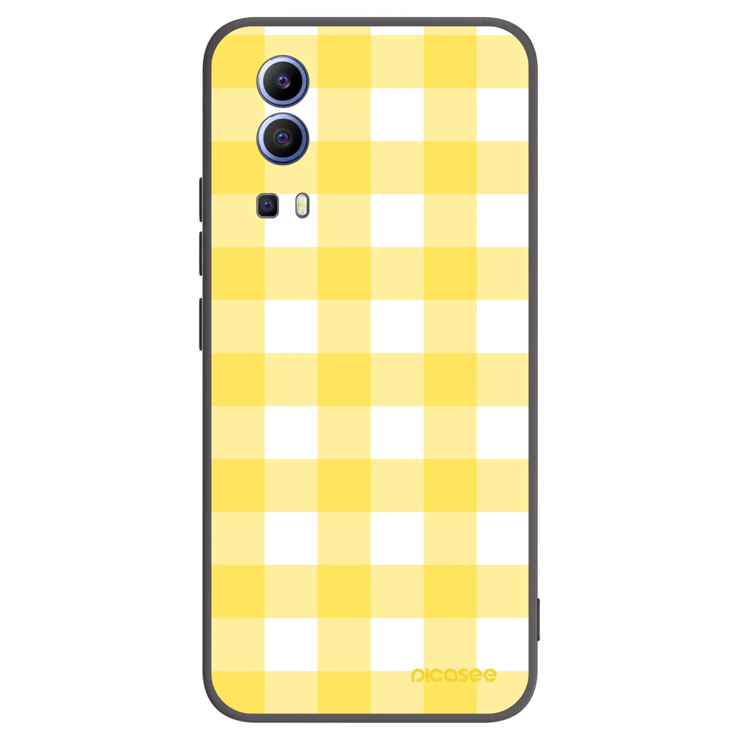 Picasee husă neagră din silicon pentru Vivo Y52 5G - Gride lemon
