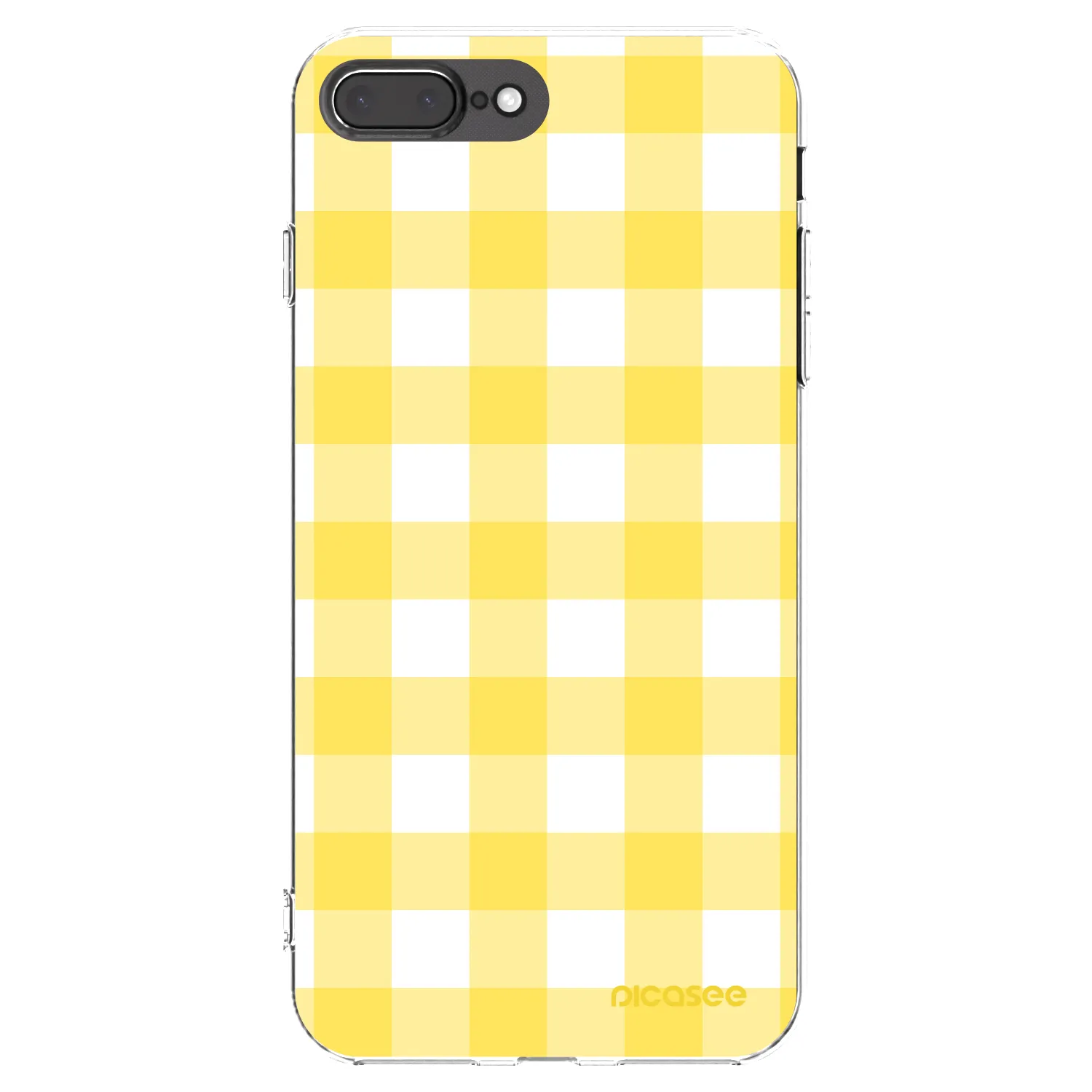 Picasee husă transparentă din silicon pentru Apple iPhone 8 Plus - Gride lemon