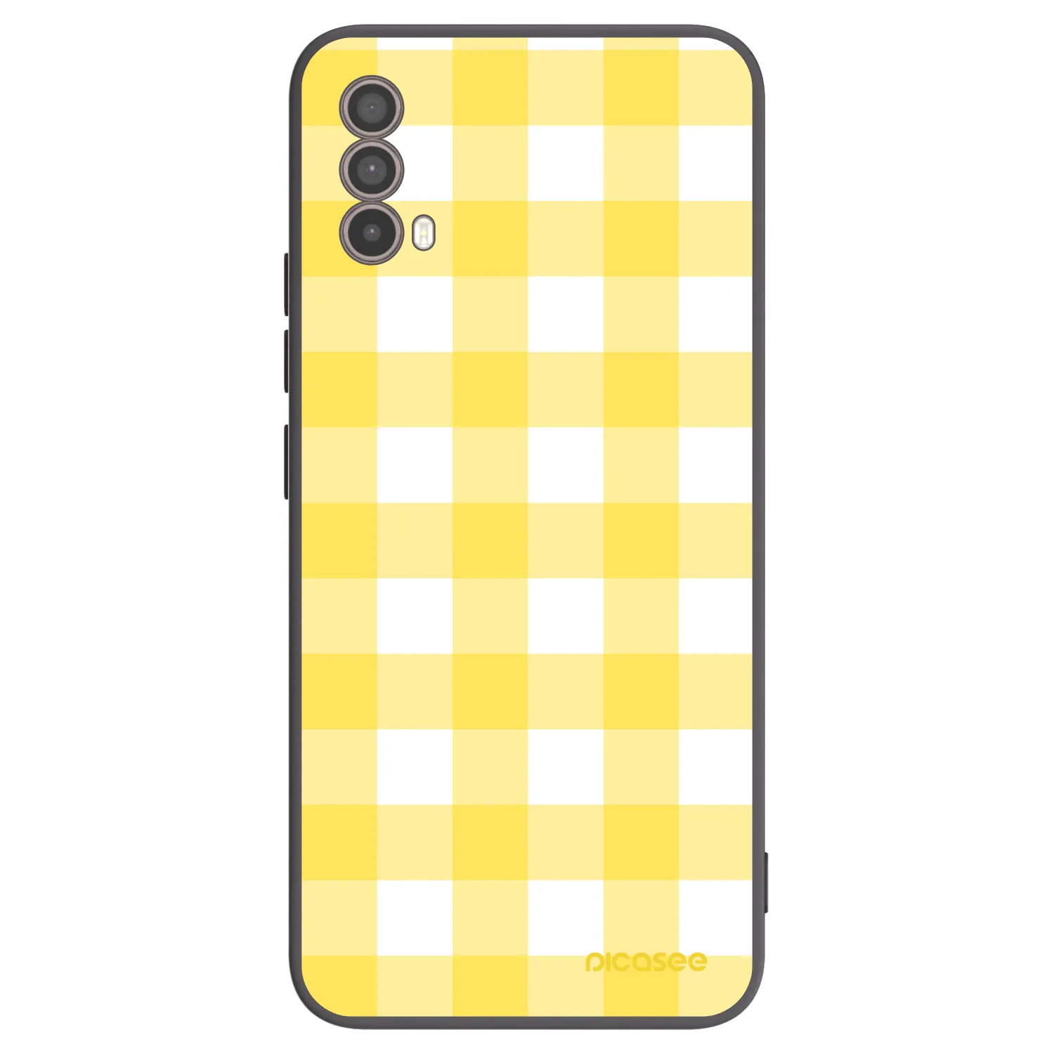 Picasee husă neagră din silicon pentru Motorola Moto E40 - Gride lemon