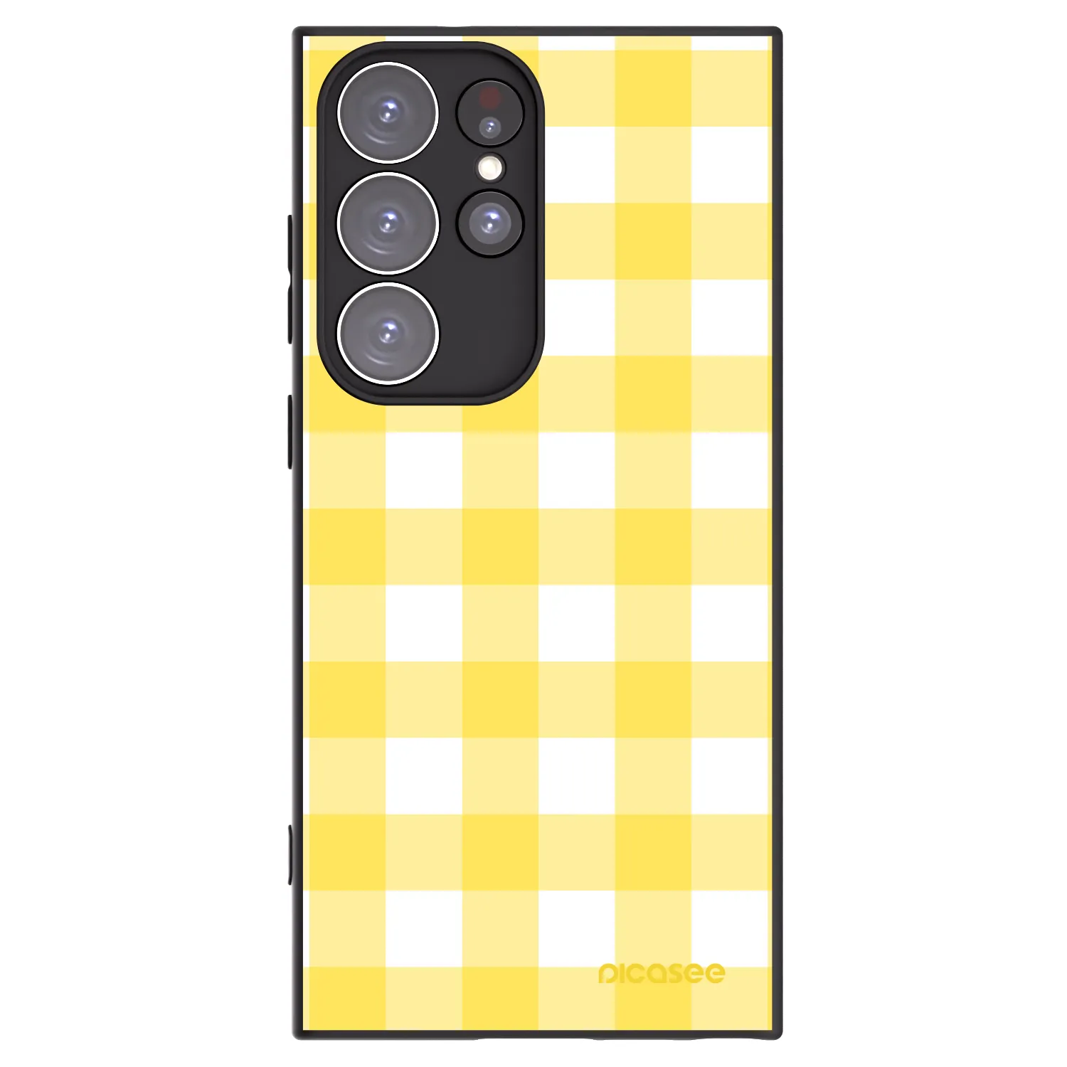 Picasee husă neagră din silicon pentru Samsung Galaxy S23 Ultra 5G - Gride lemon