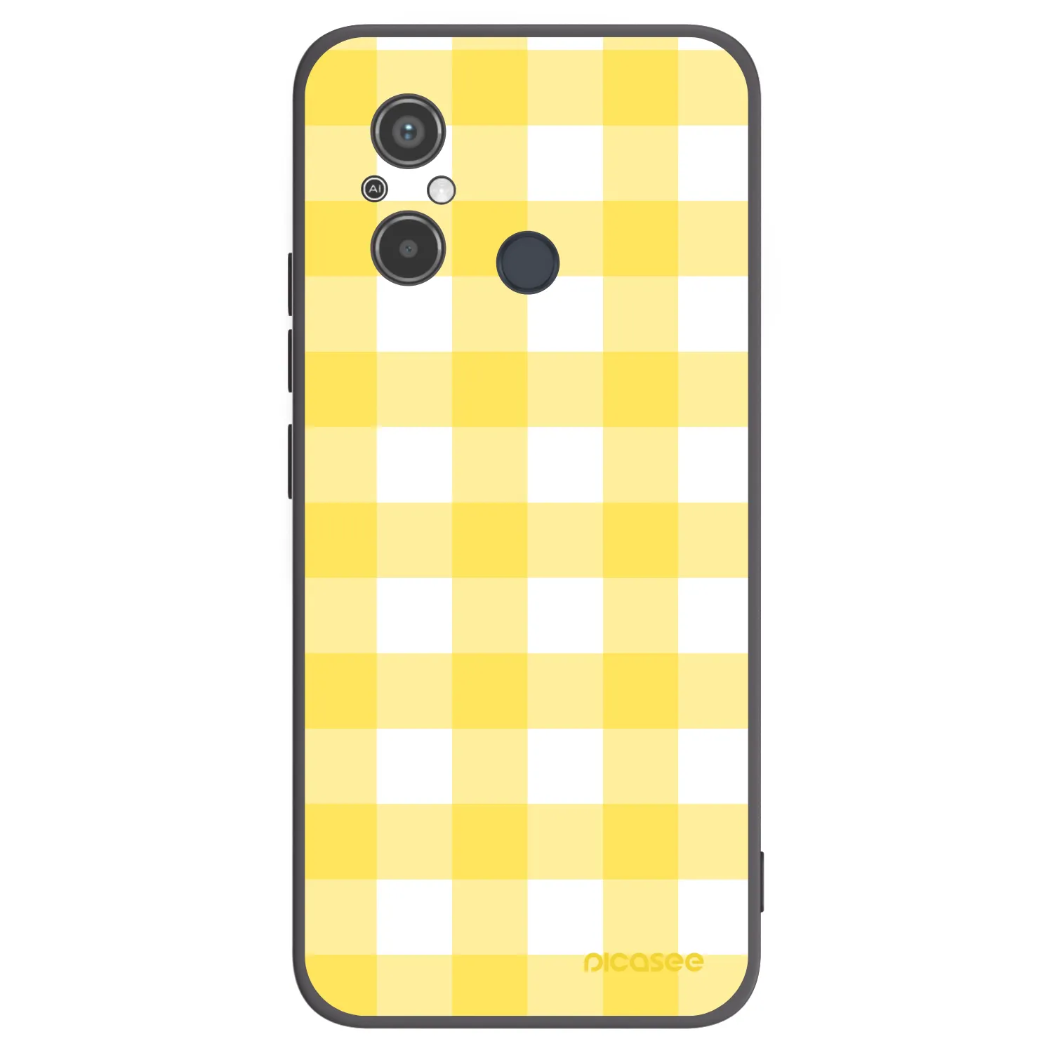 Picasee husă neagră din silicon pentru Xiaomi Redmi 12C - Gride lemon