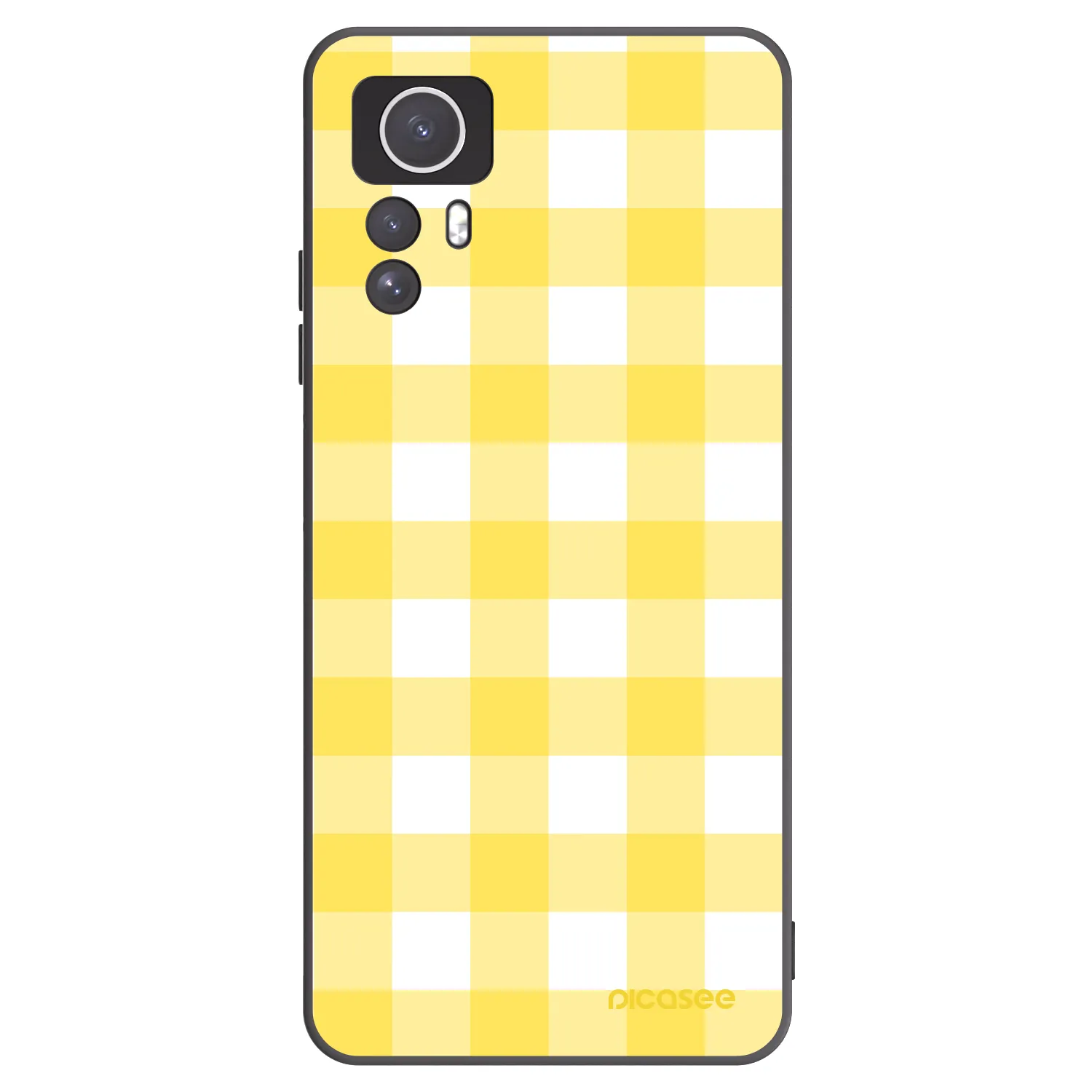 Picasee husă neagră din silicon pentru Xiaomi Redmi Note 12S - Gride lemon