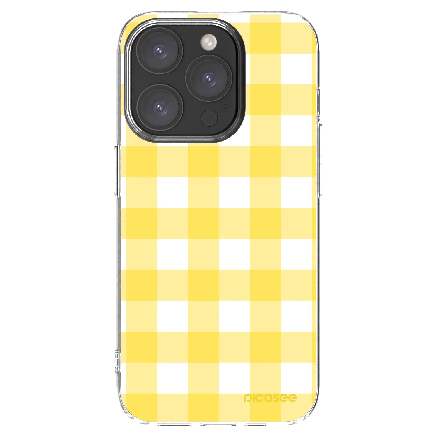 Picasee husă transparentă din silicon pentru Apple iPhone 15 Pro - Gride lemon