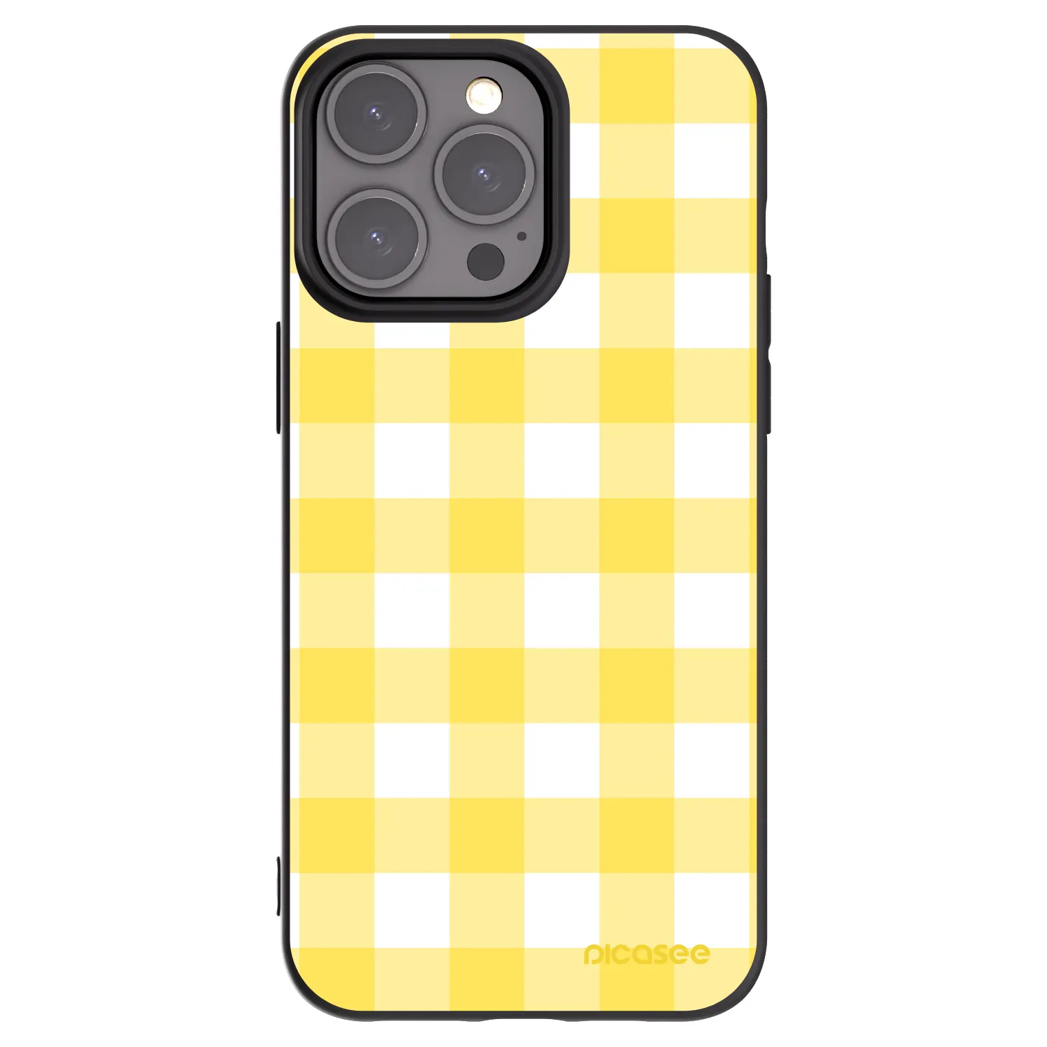 Picasee husă neagră din silicon pentru Apple iPhone 15 Pro Max - Gride lemon
