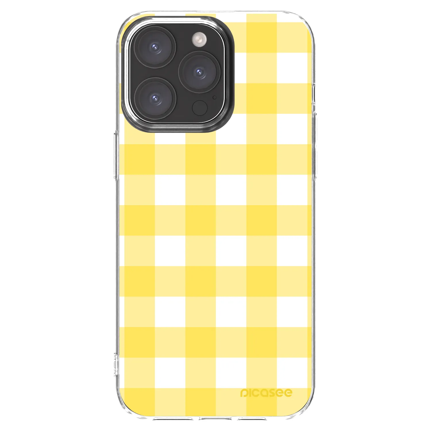 Picasee husă transparentă din silicon pentru Apple iPhone 15 Pro Max - Gride lemon