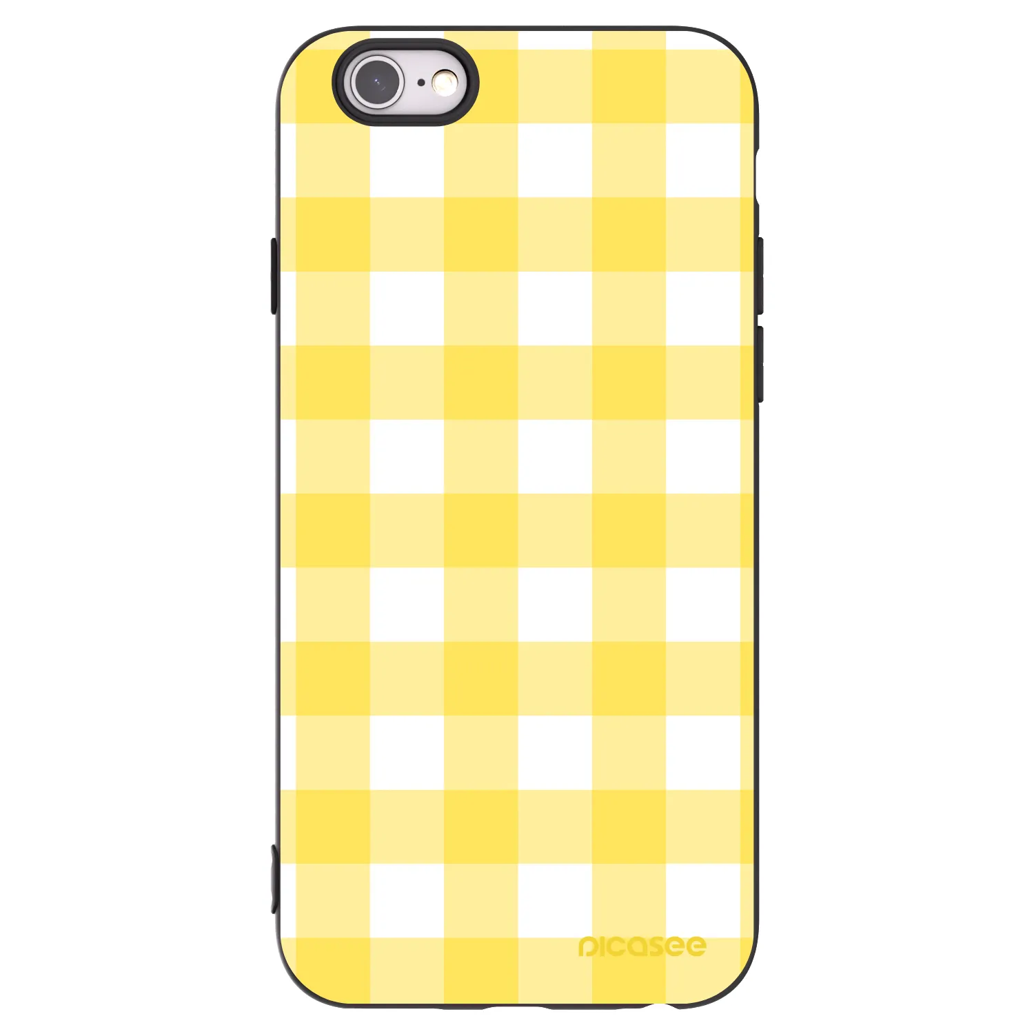 Picasee husă neagră din silicon pentru Apple iPhone 6/6S - Gride lemon