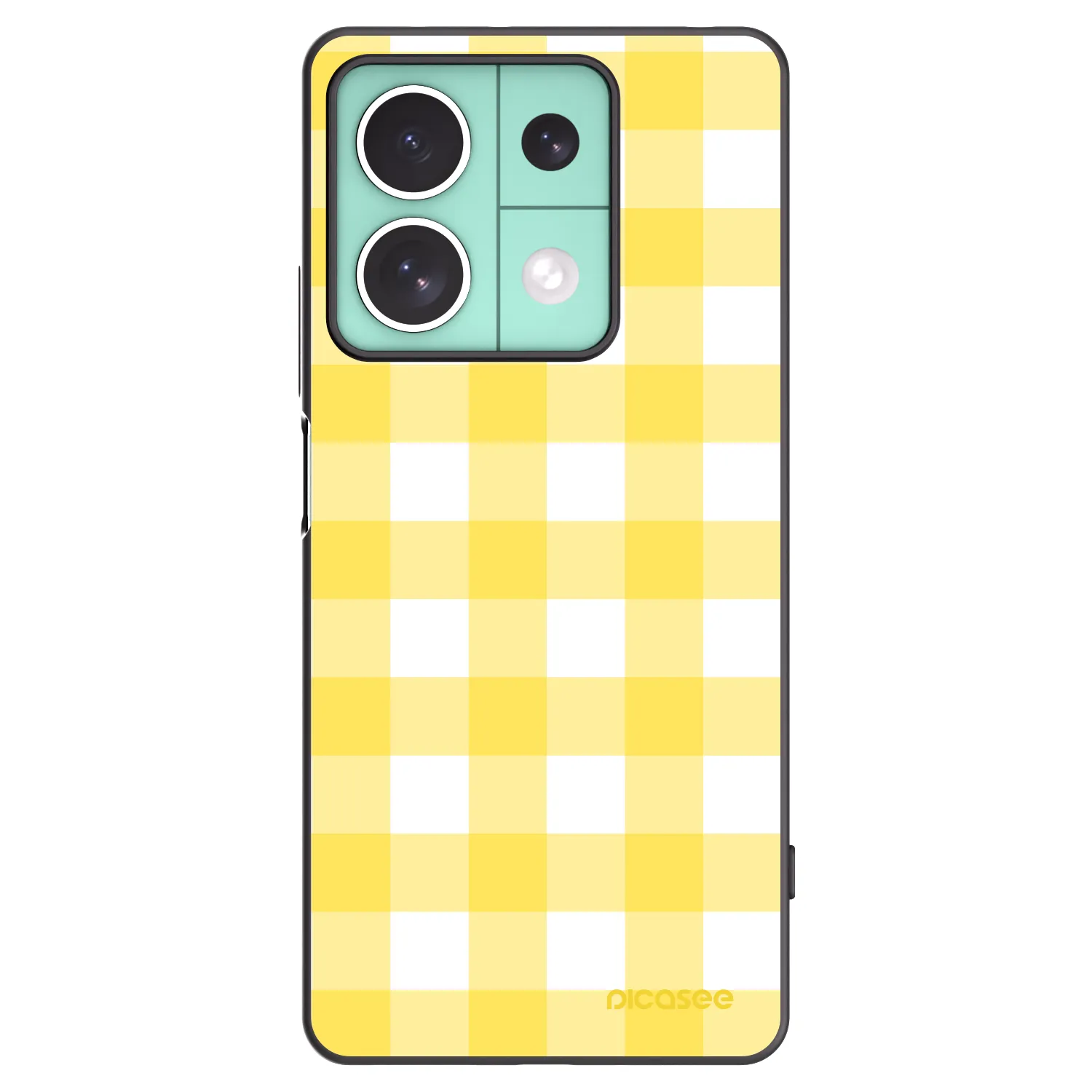 Picasee husă neagră din silicon pentru Xiaomi Redmi Note 13 5G - Gride lemon
