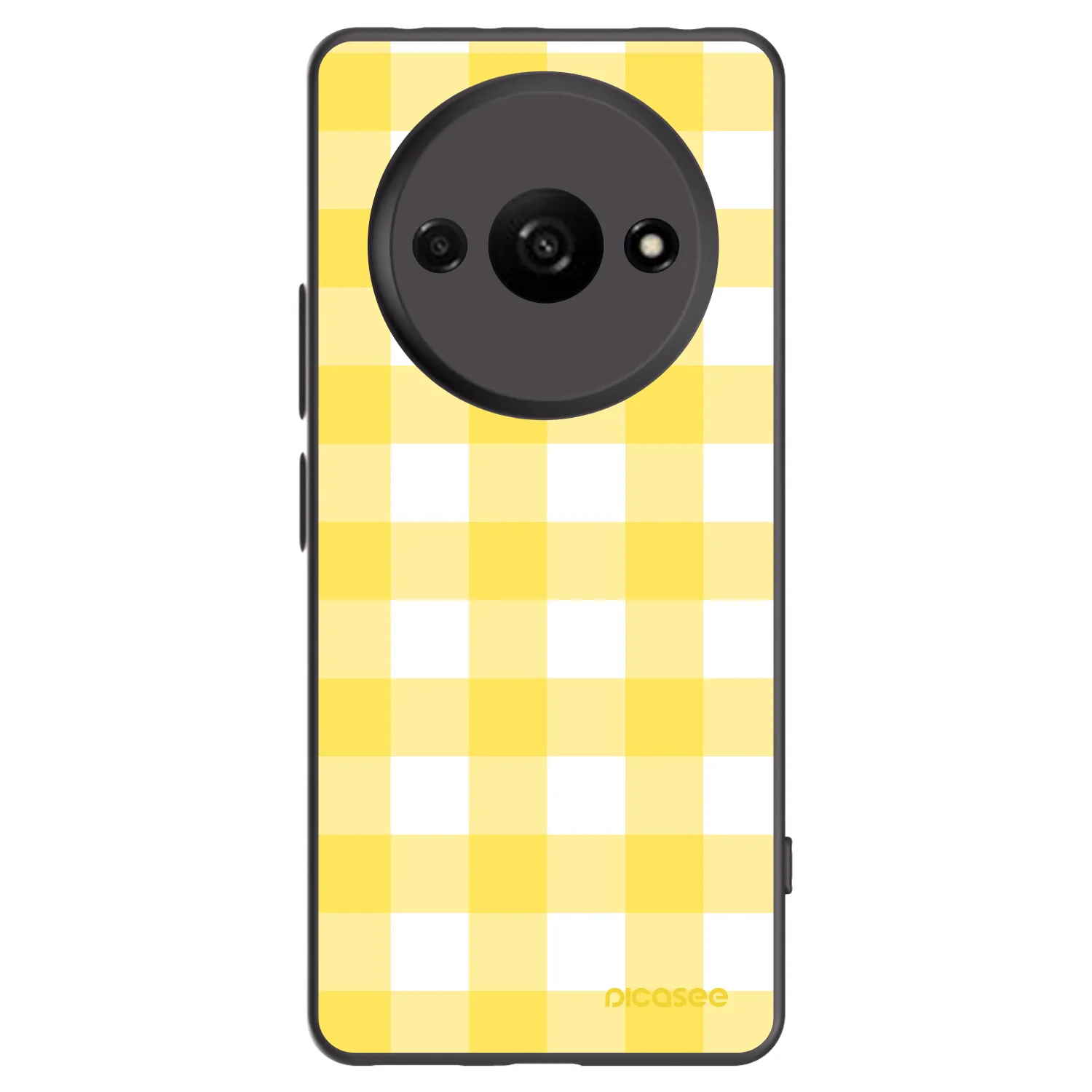 Picasee husă neagră din silicon pentru Xiaomi Redmi A3 - Gride lemon