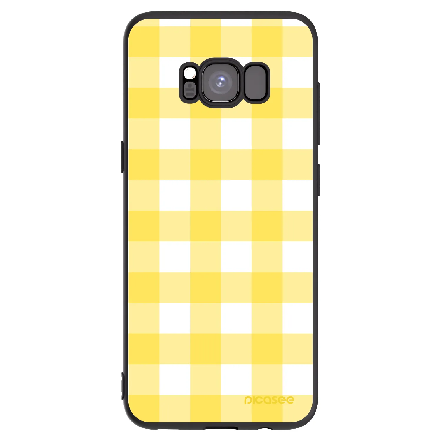Picasee husă neagră din silicon pentru Samsung Galaxy S8 G950F - Gride lemon