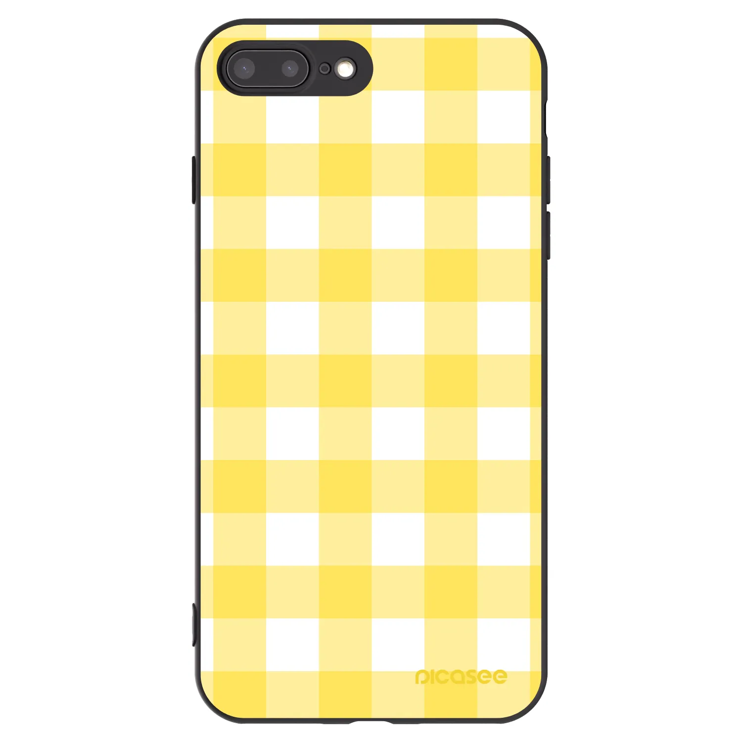 Picasee husă neagră din silicon pentru Apple iPhone 8 Plus - Gride lemon