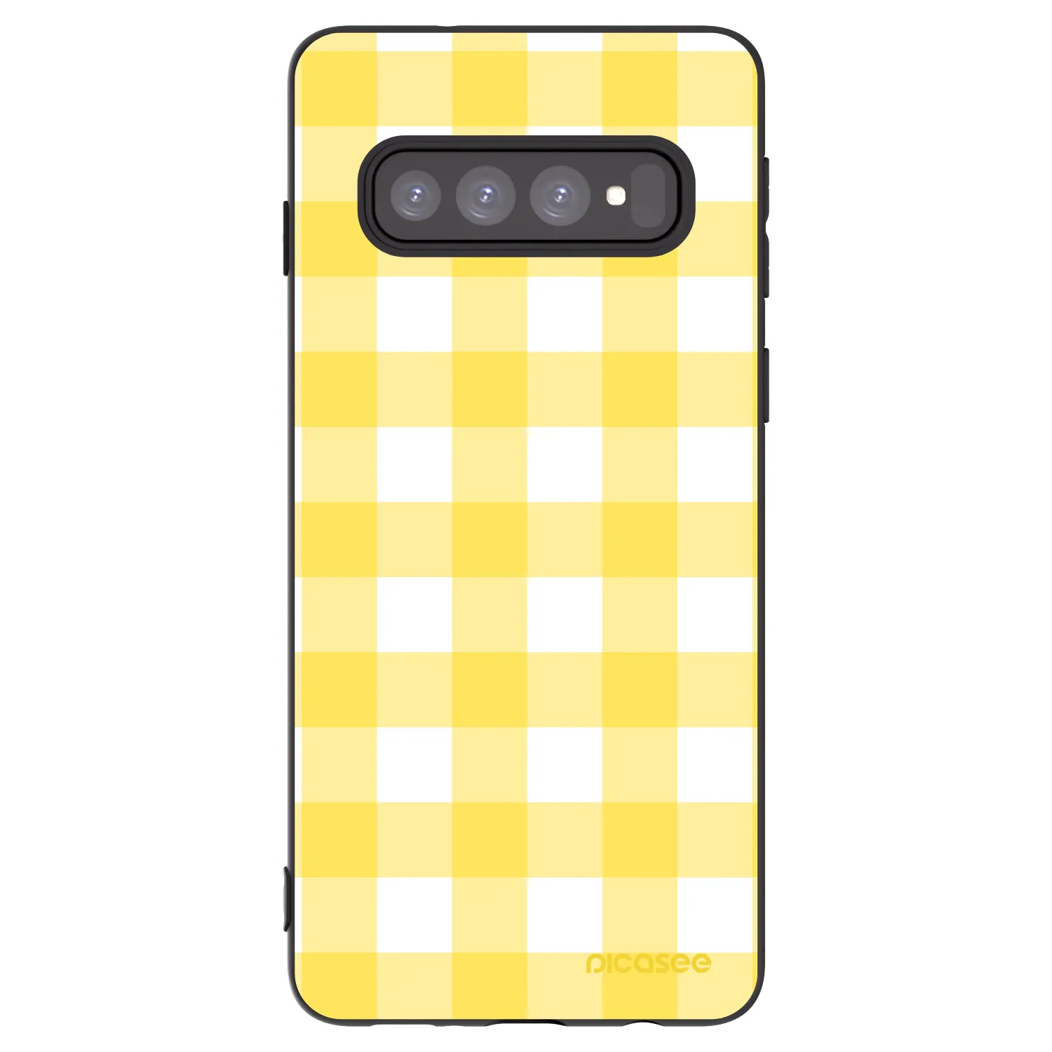 Picasee husă neagră din silicon pentru Samsung Galaxy S10 G973 - Gride lemon