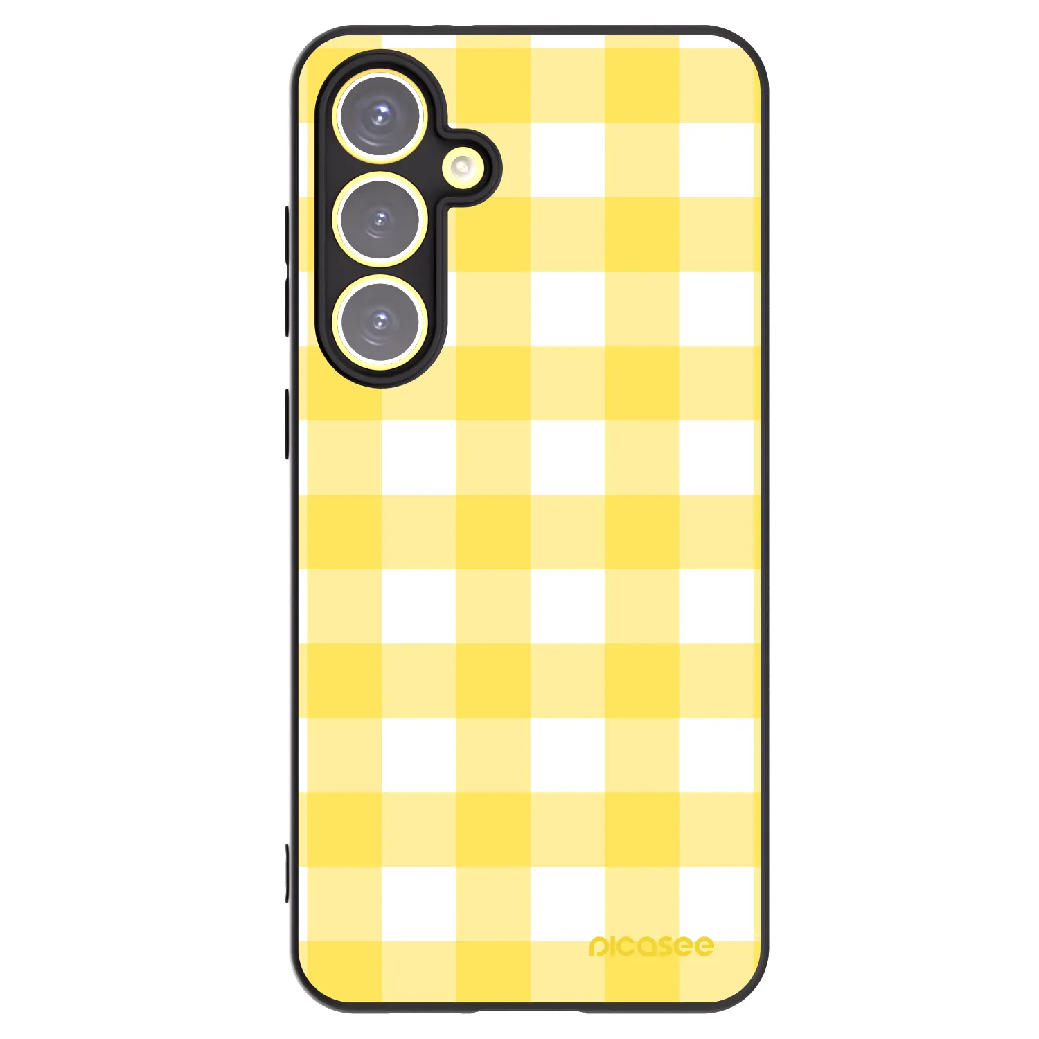 Picasee husă neagră din silicon pentru Samsung Galaxy S24 FE S721B - Gride lemon