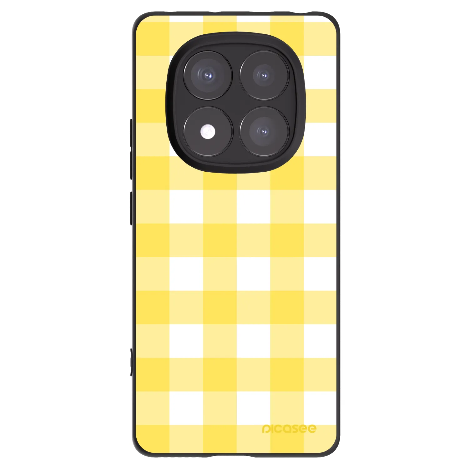 Picasee husă neagră din silicon pentru Xiaomi Redmi Note 14 Pro+ 5G - Gride lemon