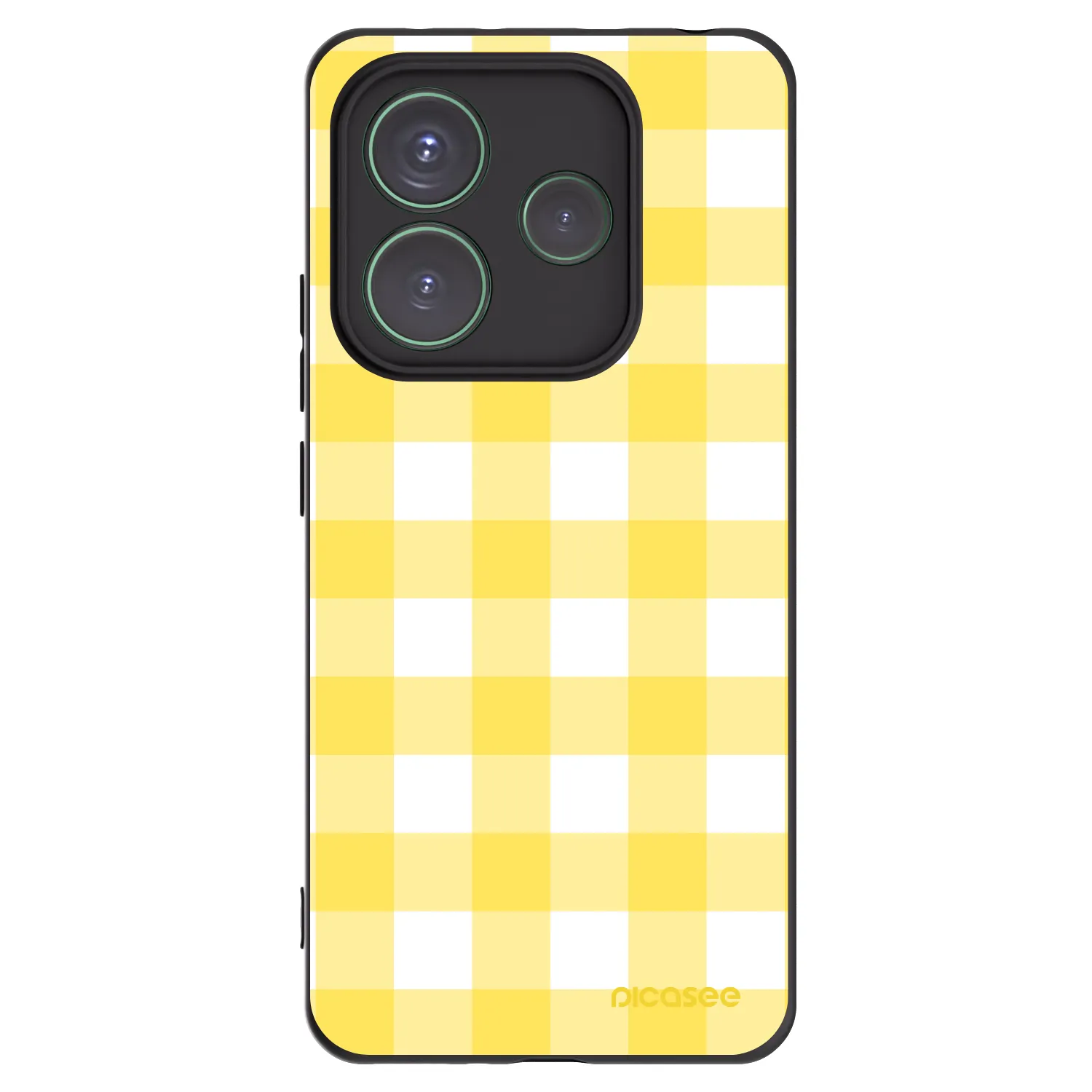 Picasee husă neagră din silicon pentru Xiaomi Redmi Note 14 5G - Gride lemon