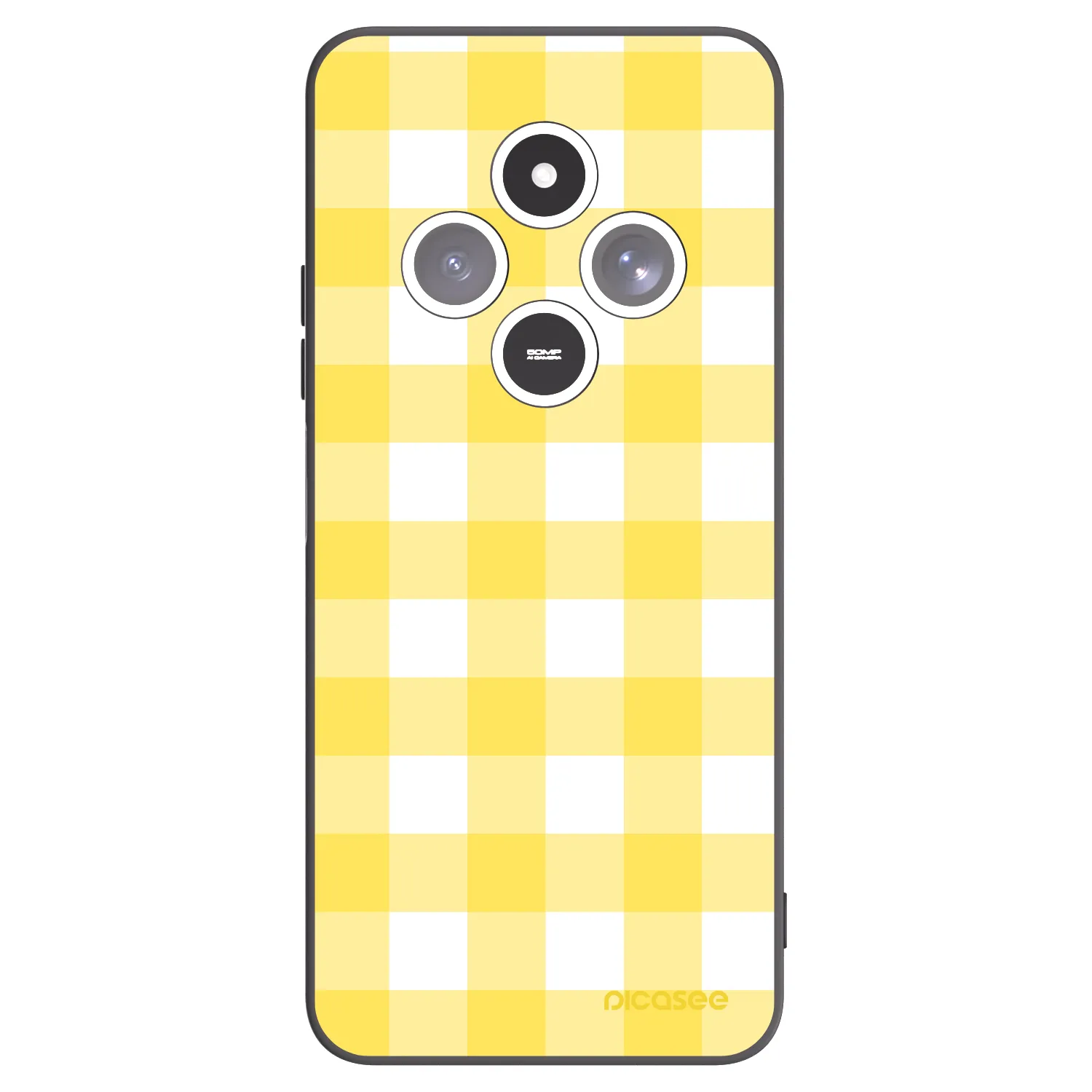 Picasee husă neagră din silicon pentru Xiaomi Redmi 14C - Gride lemon