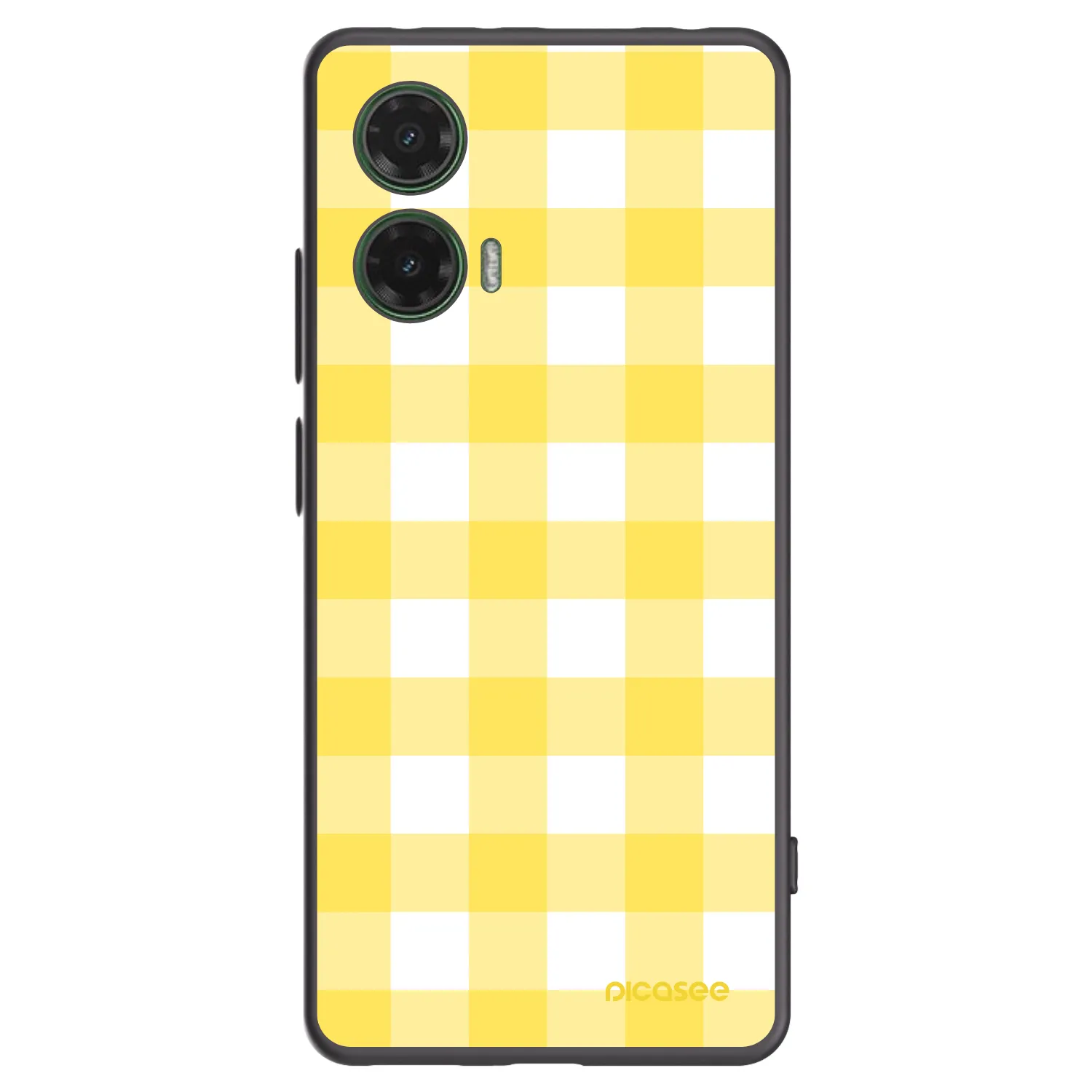 Picasee husă neagră din silicon pentru Motorola Moto G35 5G - Gride lemon
