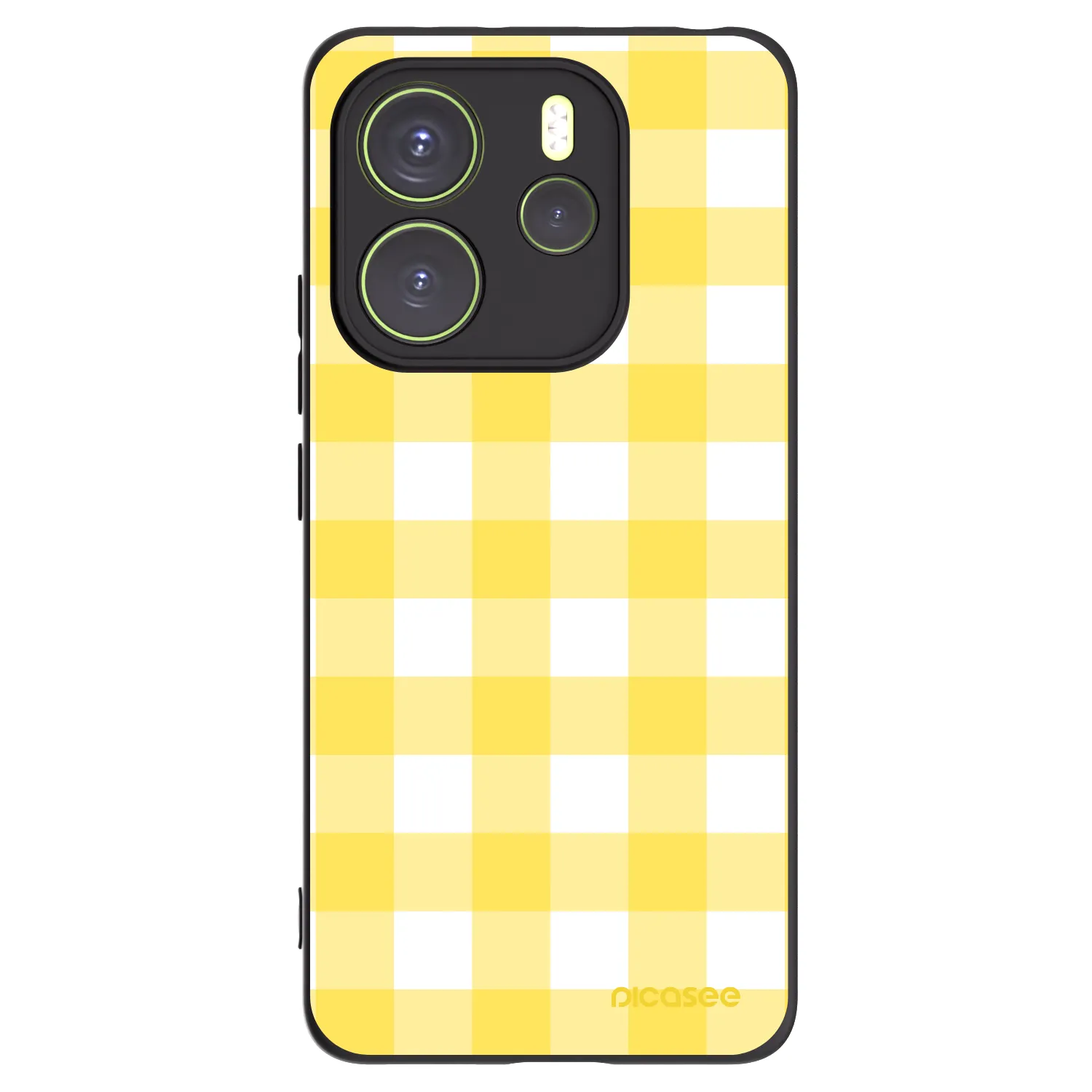 Picasee husă neagră din silicon pentru Xiaomi Redmi Note 14 4G - Gride lemon