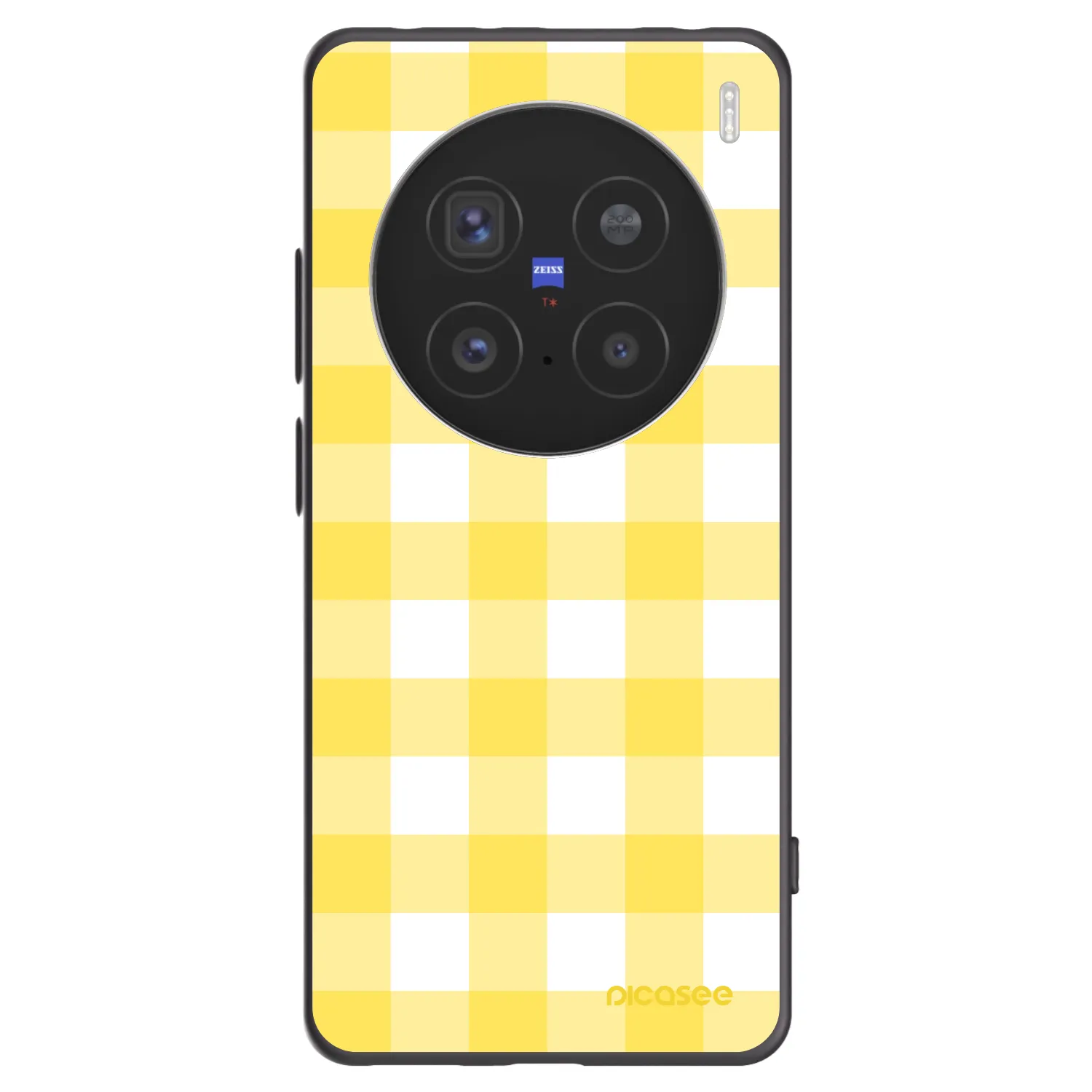 Picasee husă neagră din silicon pentru Vivo X200 Pro - Gride lemon