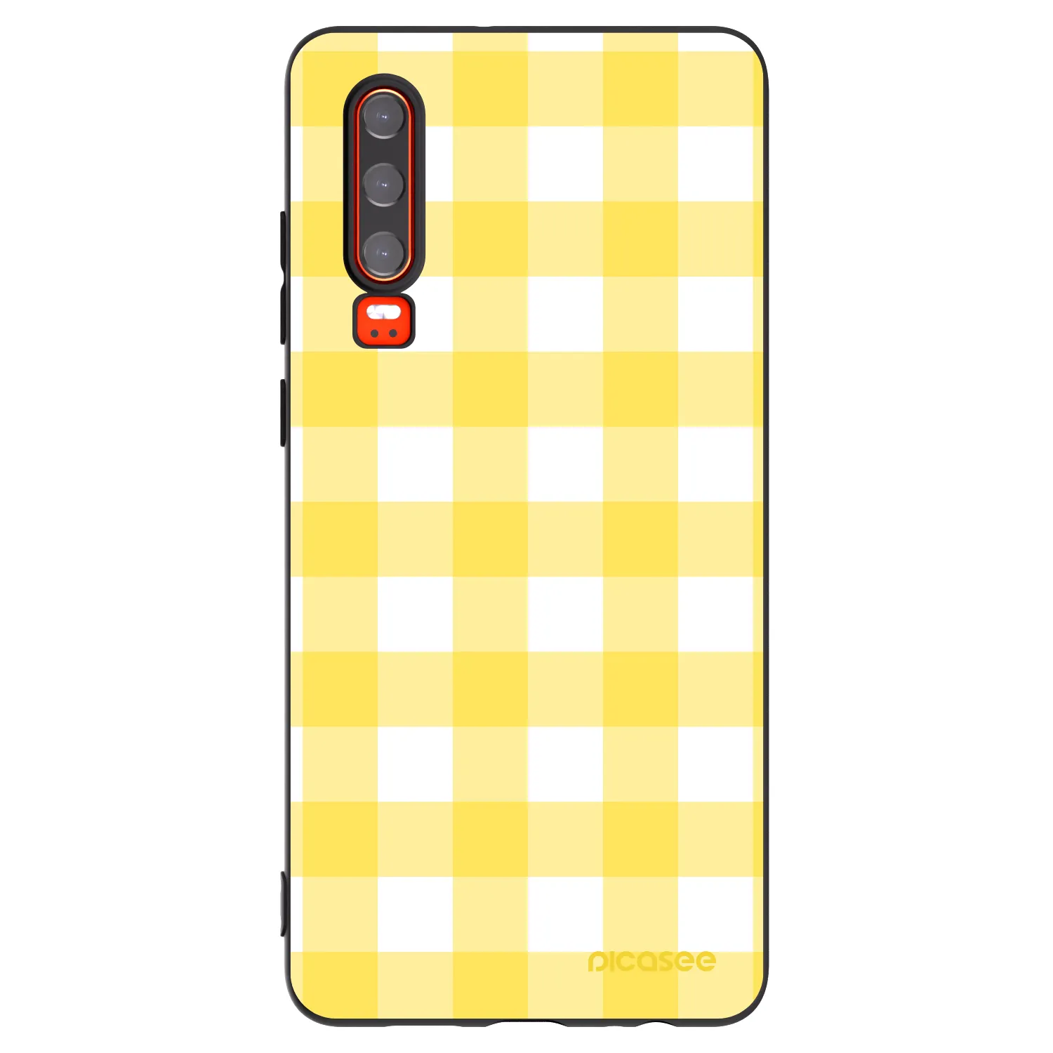 Picasee husă neagră din silicon pentru Huawei P30 - Gride lemon