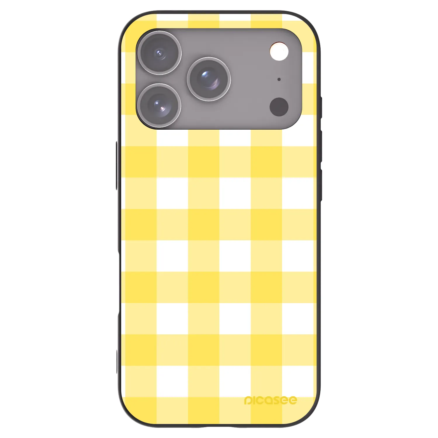 Picasee husă neagră din silicon pentru Apple iPhone 17 Pro - Gride lemon